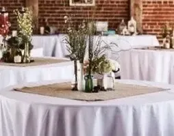 Burlap table square overlay 40"