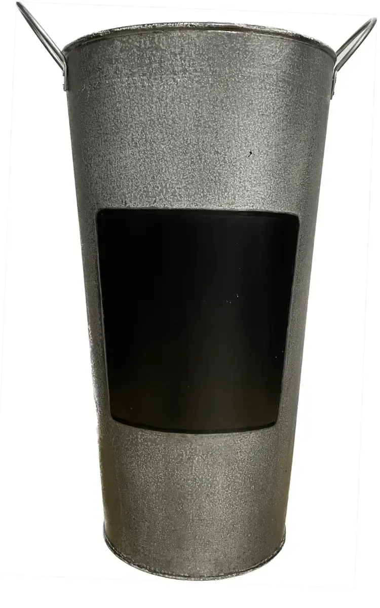 Tall galvanized bucket