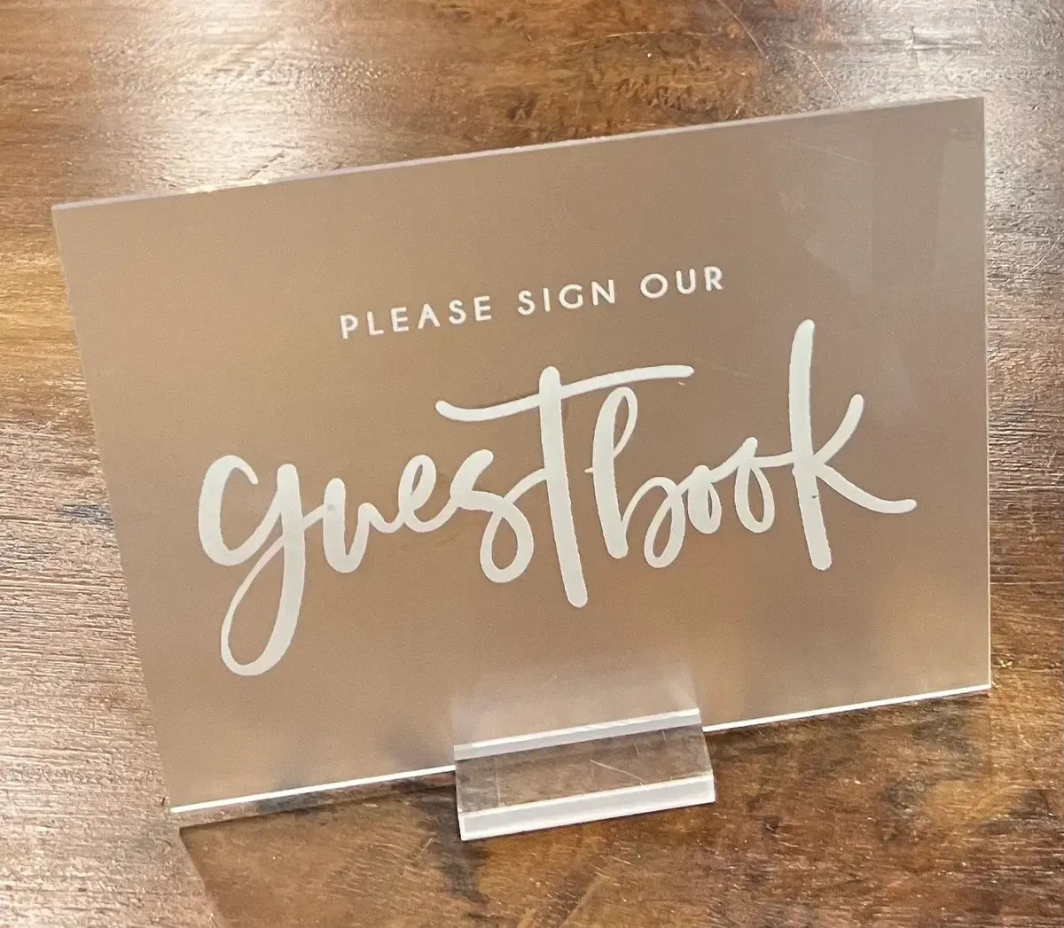 Please sign our guestbook frosted acrylic