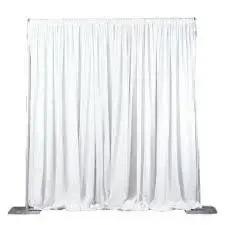 Pipe and drape pannels sheer white voile- set of 10
