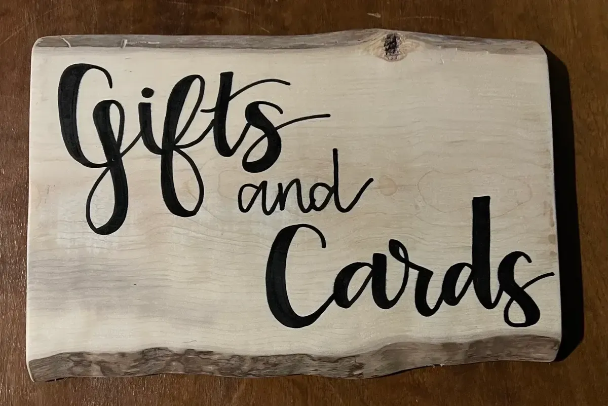 Gifts and cards raw edge wood