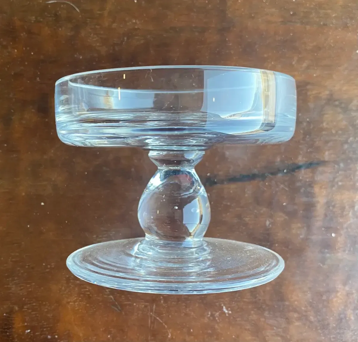 Teardrop glass candle holder 3"