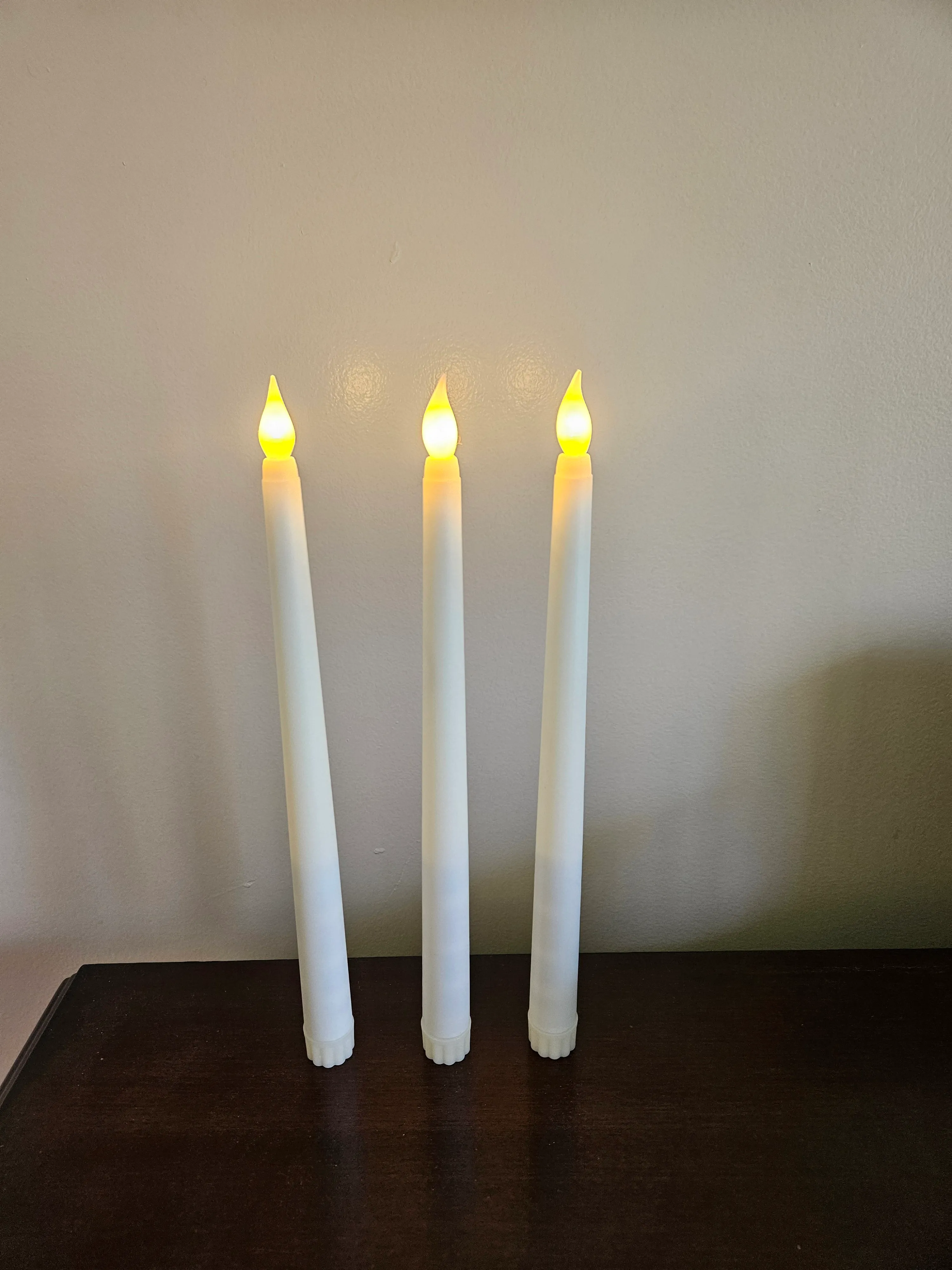 Flamless taper candles