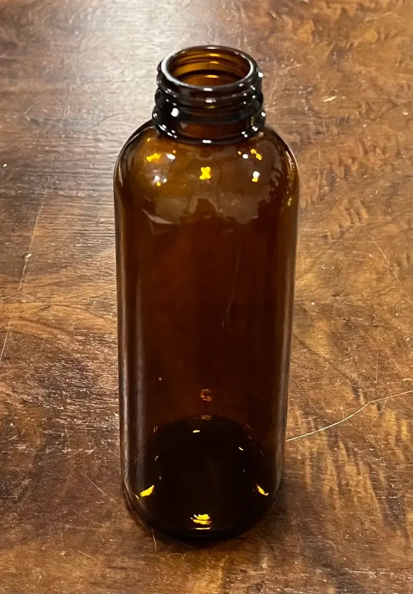 Alaina skinny amber brown bottle