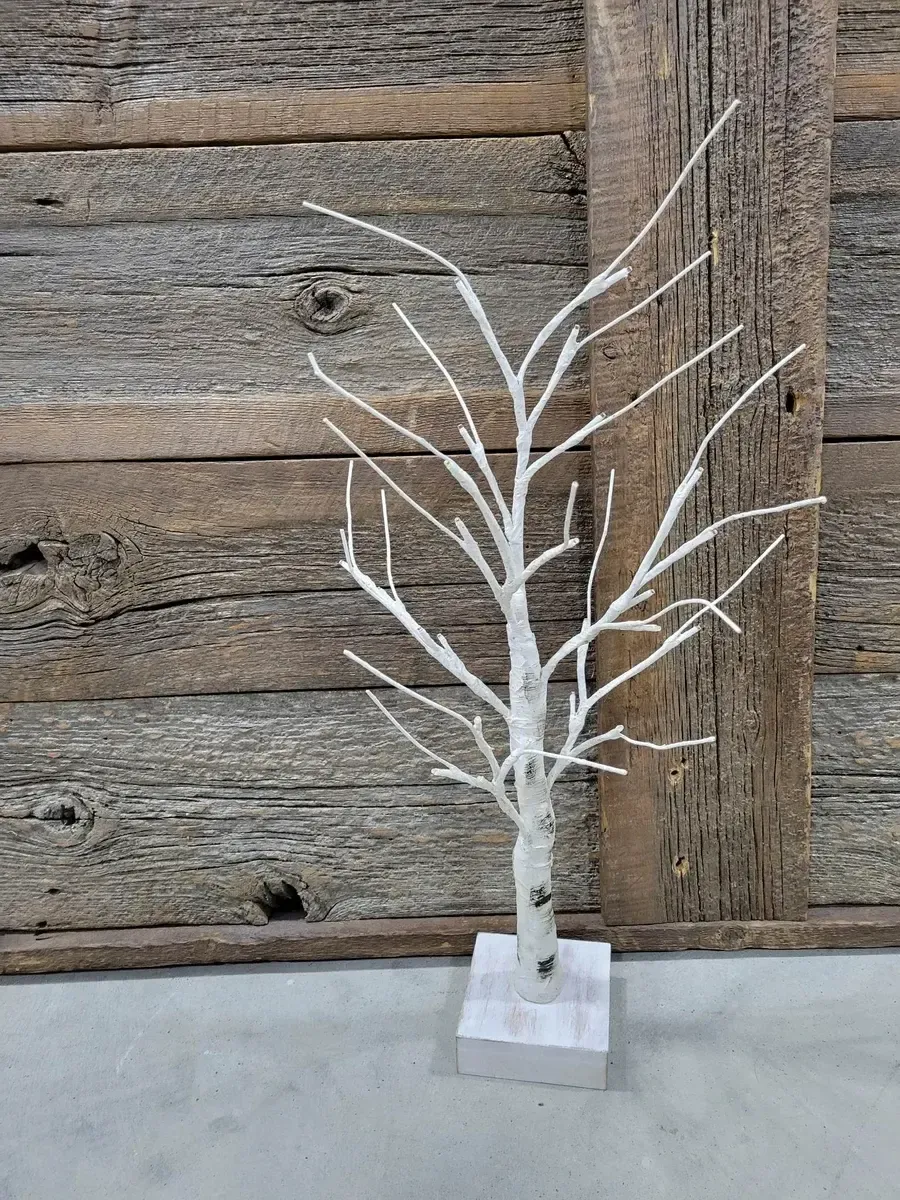 Light up white tree tabletop