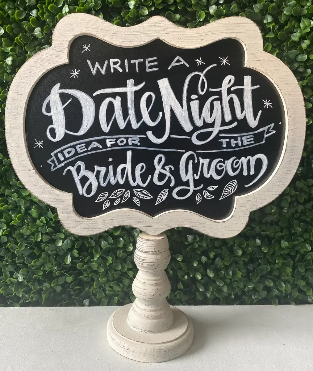 Write a date night for the bride and groom