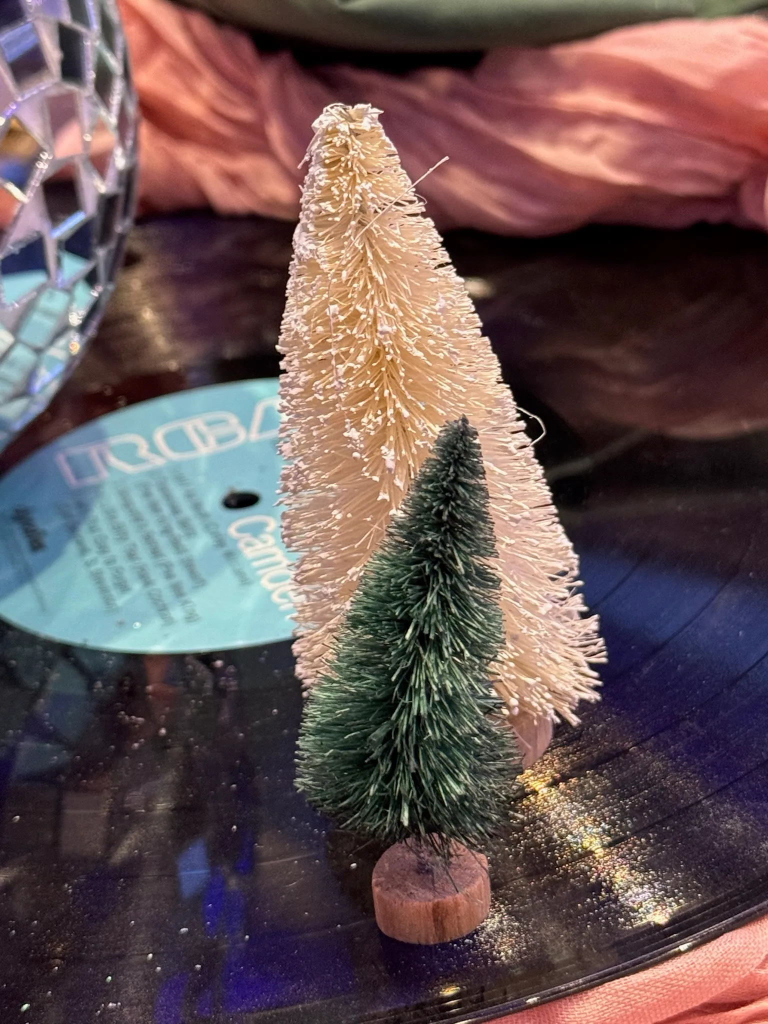 Mini christmas trees for table centerpeices