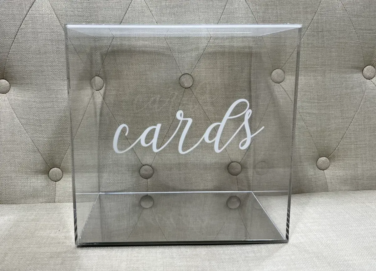 Acrylic card box