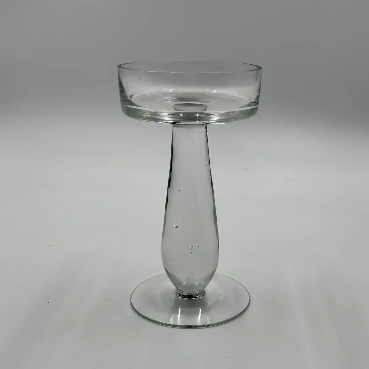 Teadrop glass candle holder 7"