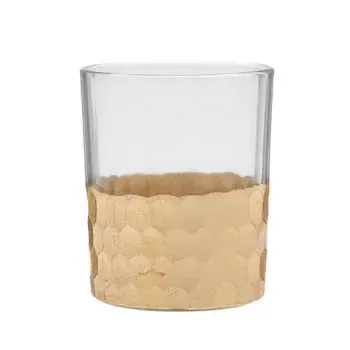 Honey gold dipped candle holder 4"