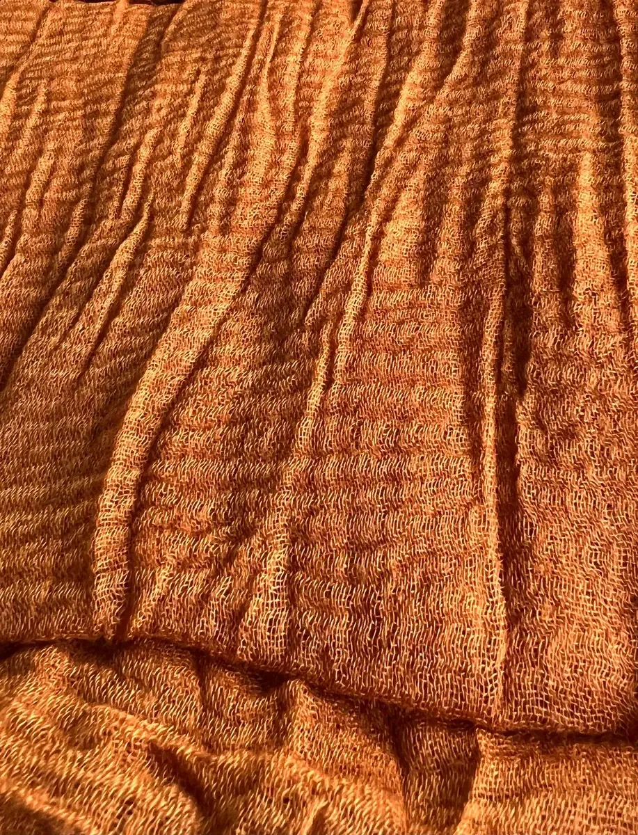 Rust gauze table runner