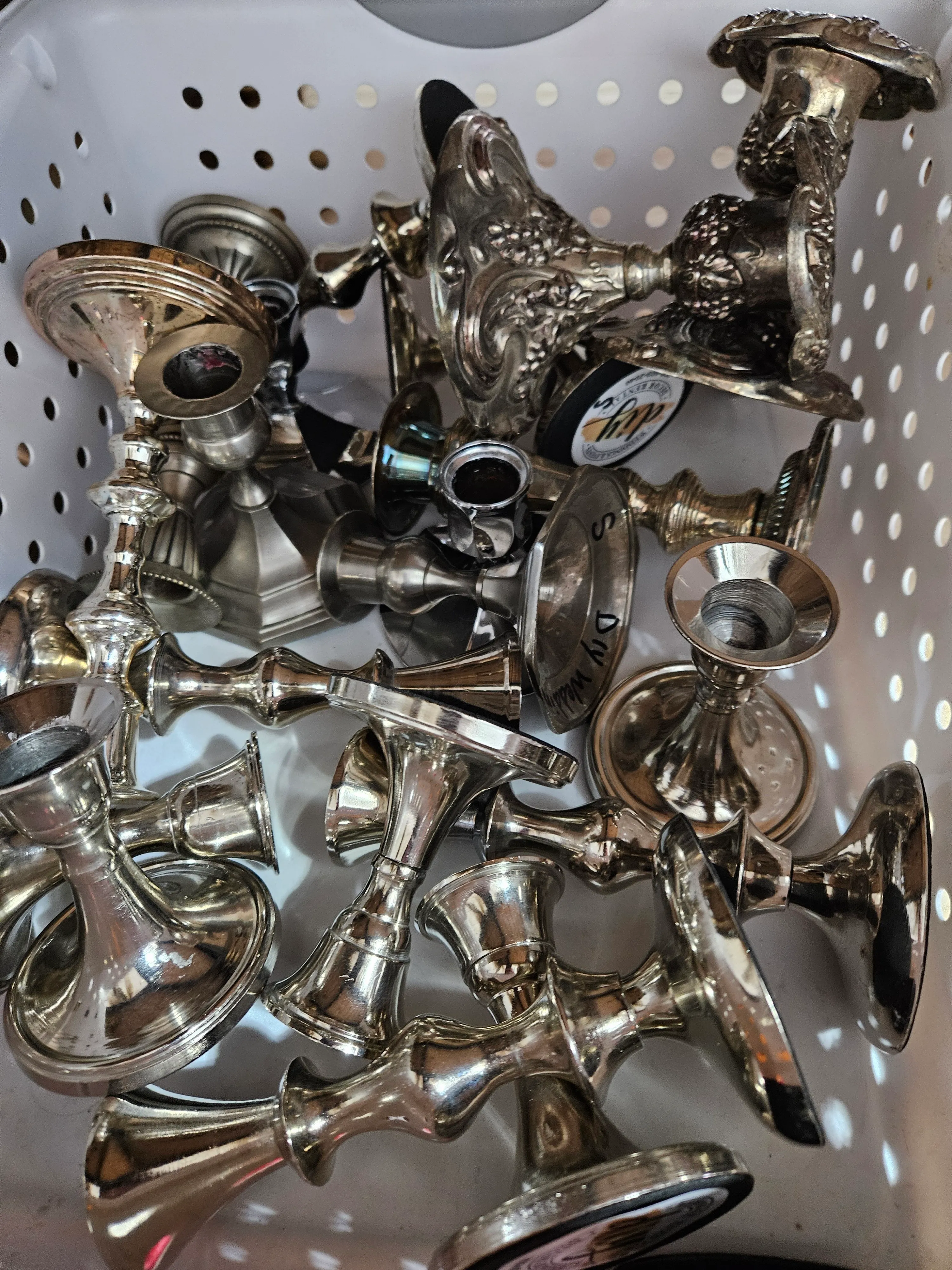 Silver candlesticks 3" - 6"