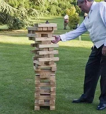 Jenga giant yard game