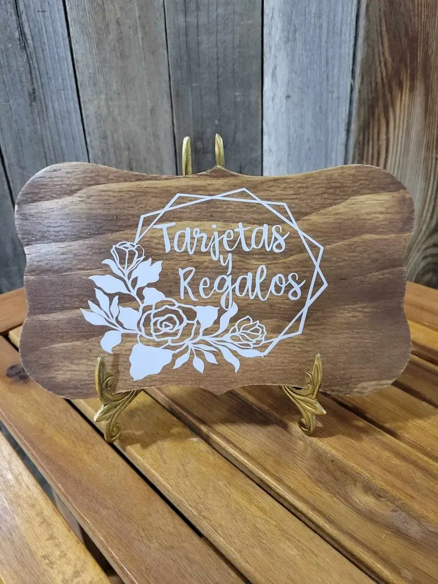 Tarjetas y regalos/ gifts and cards sign