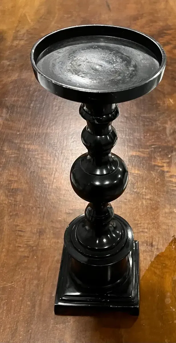 Carla black candlestick 14" tall