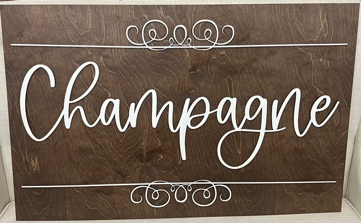 Champagne sign