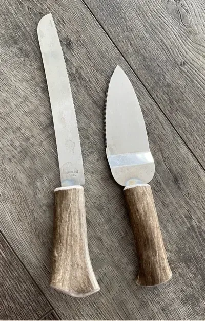 Cake knife and server set- Antler