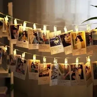 LED photo clip string light