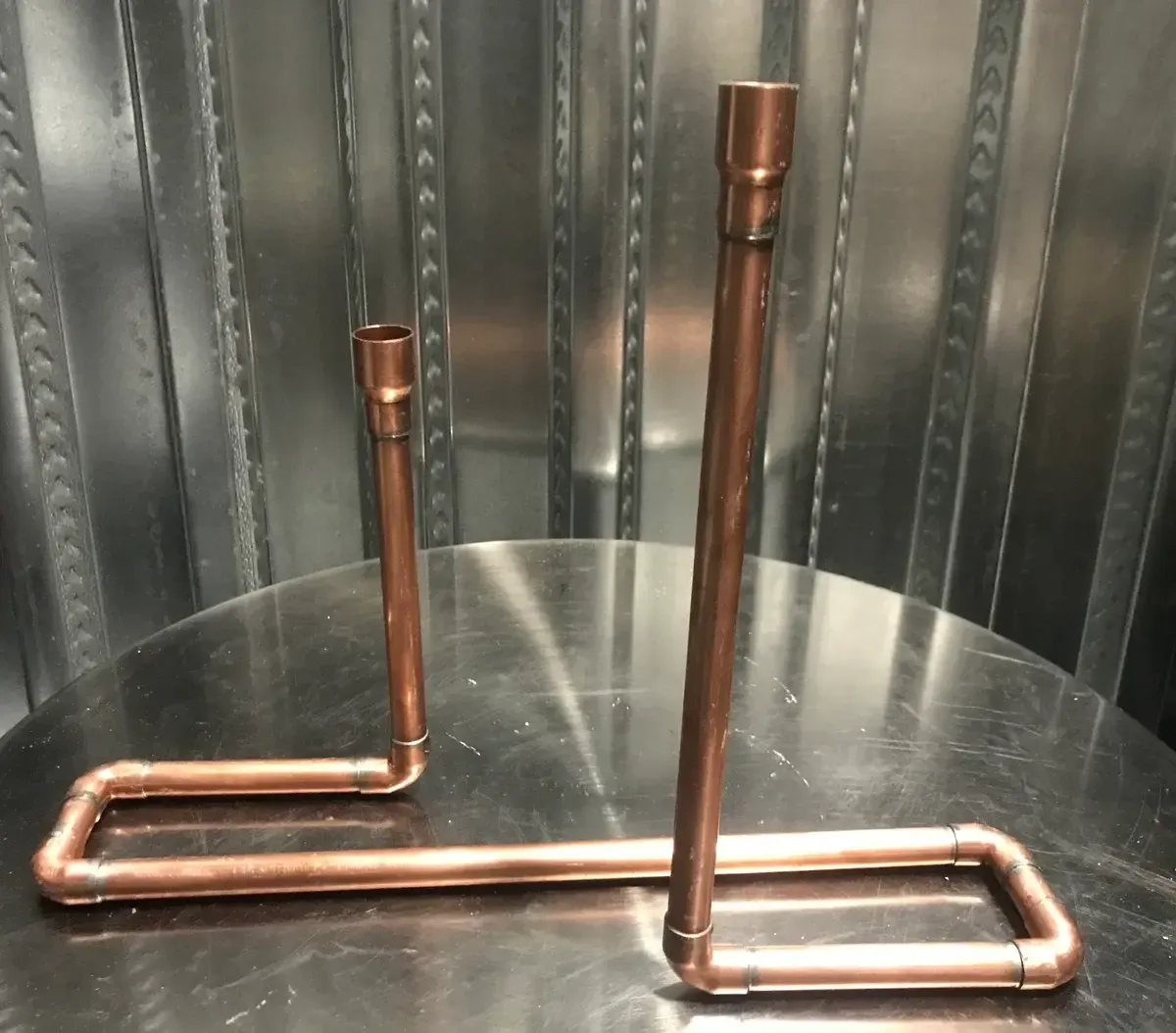 Copper essa double candlestick