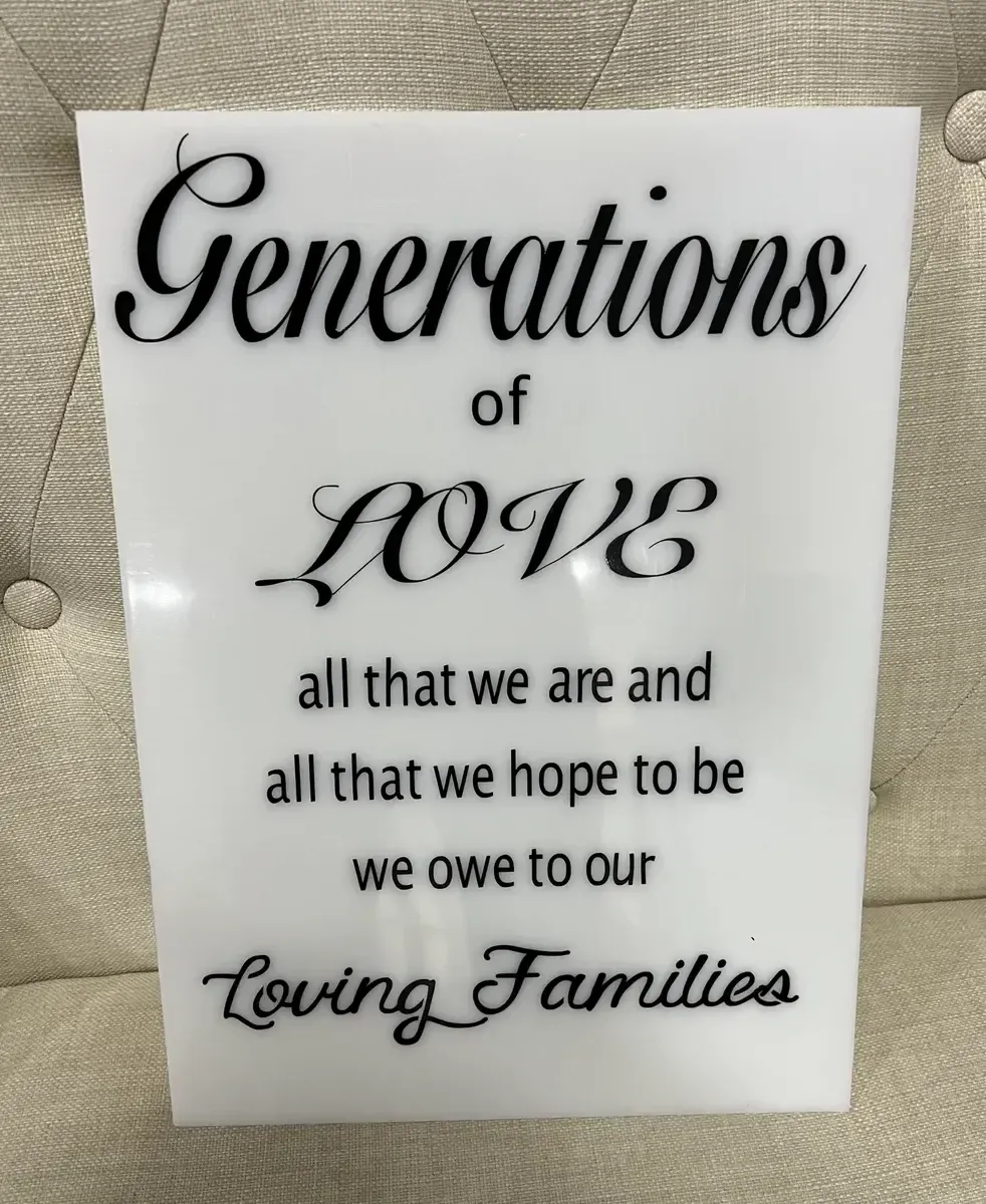 Generations of love sign