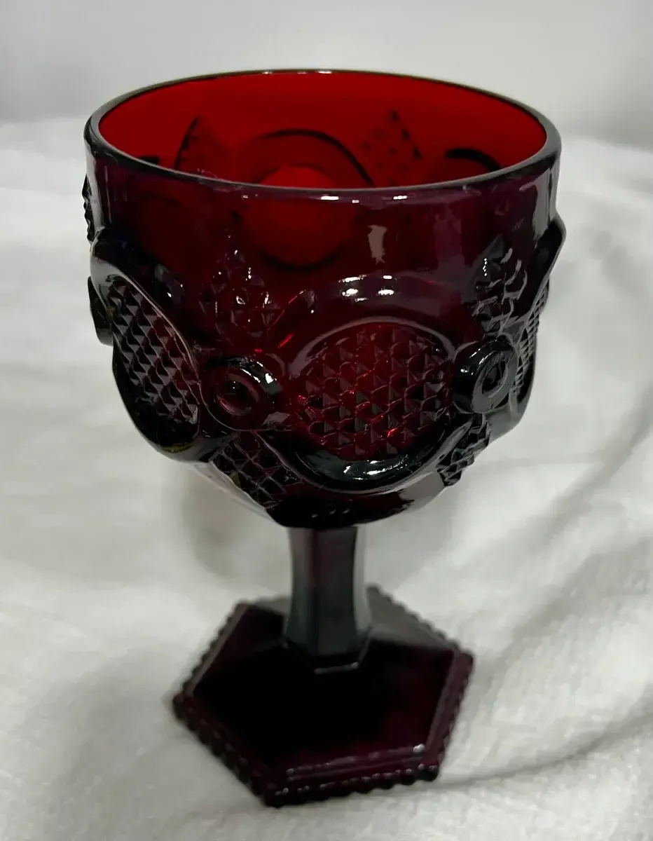 Ava red glas goblet lrg