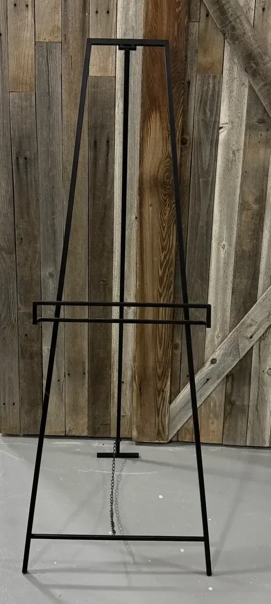 Simple black floor easel 55"