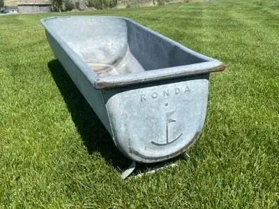 Galvanized metal tub - drink serving