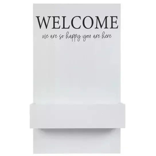 Welcome sign flower box