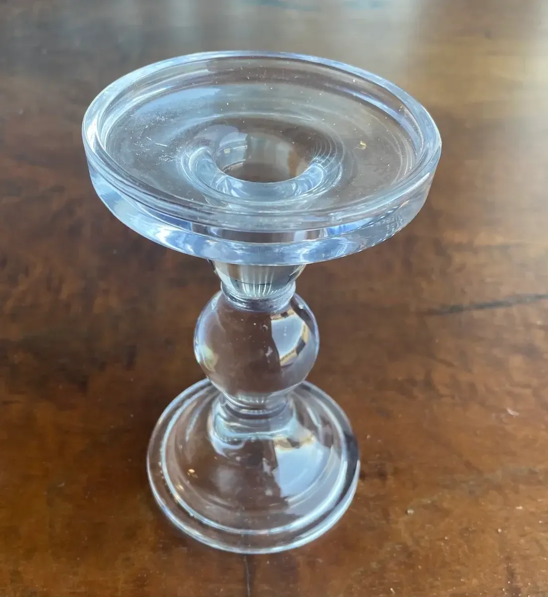 Bubble glass candle holder 5"