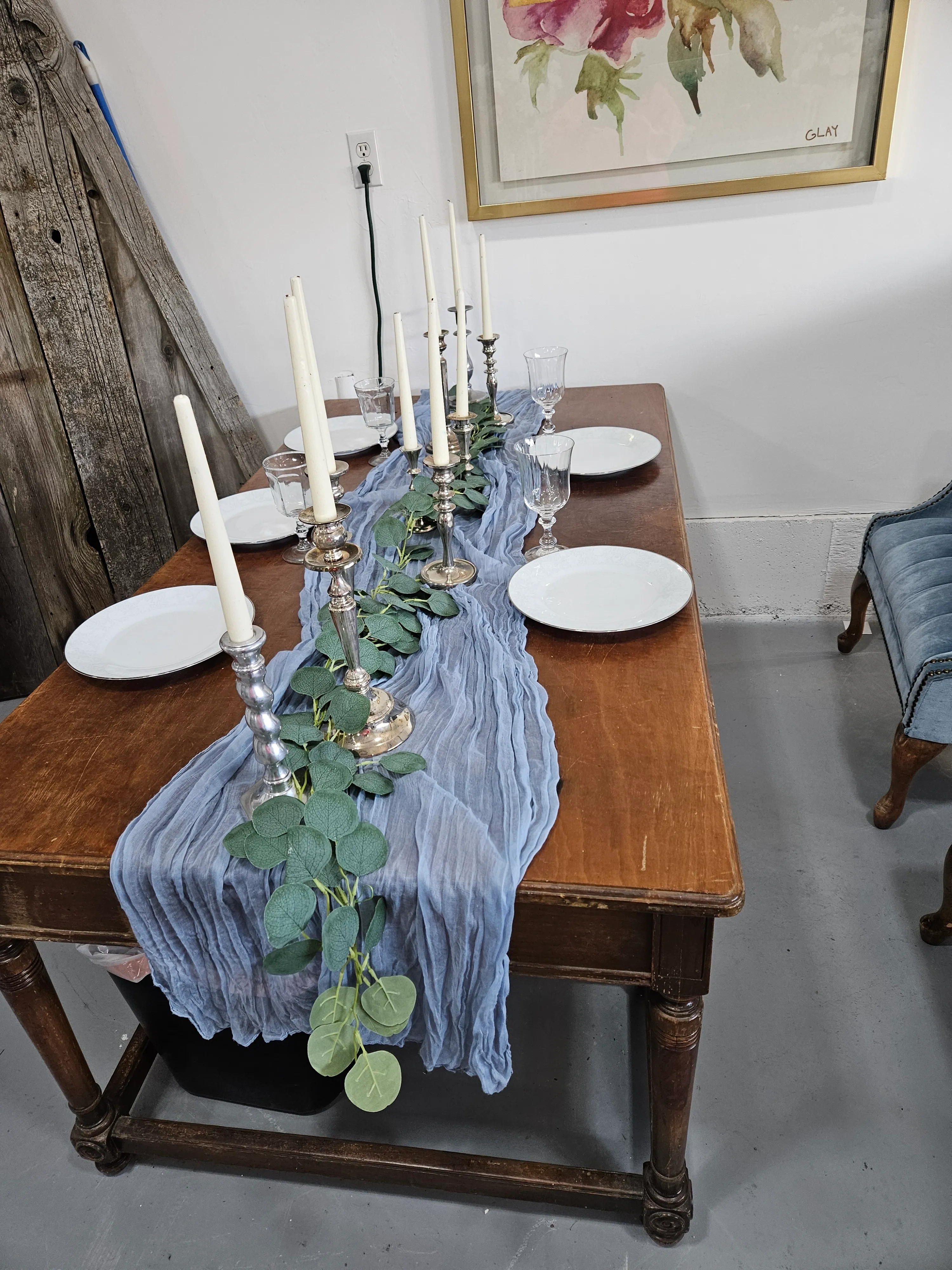 Silver candlesticks medium 7" -10"