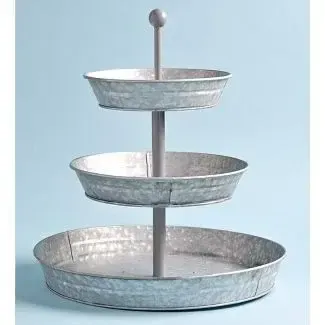 Dot galvanized 3 tier tray