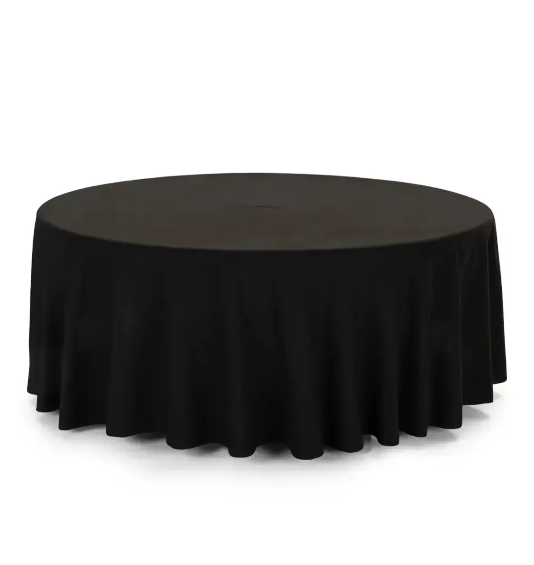 Black round tablecloths
