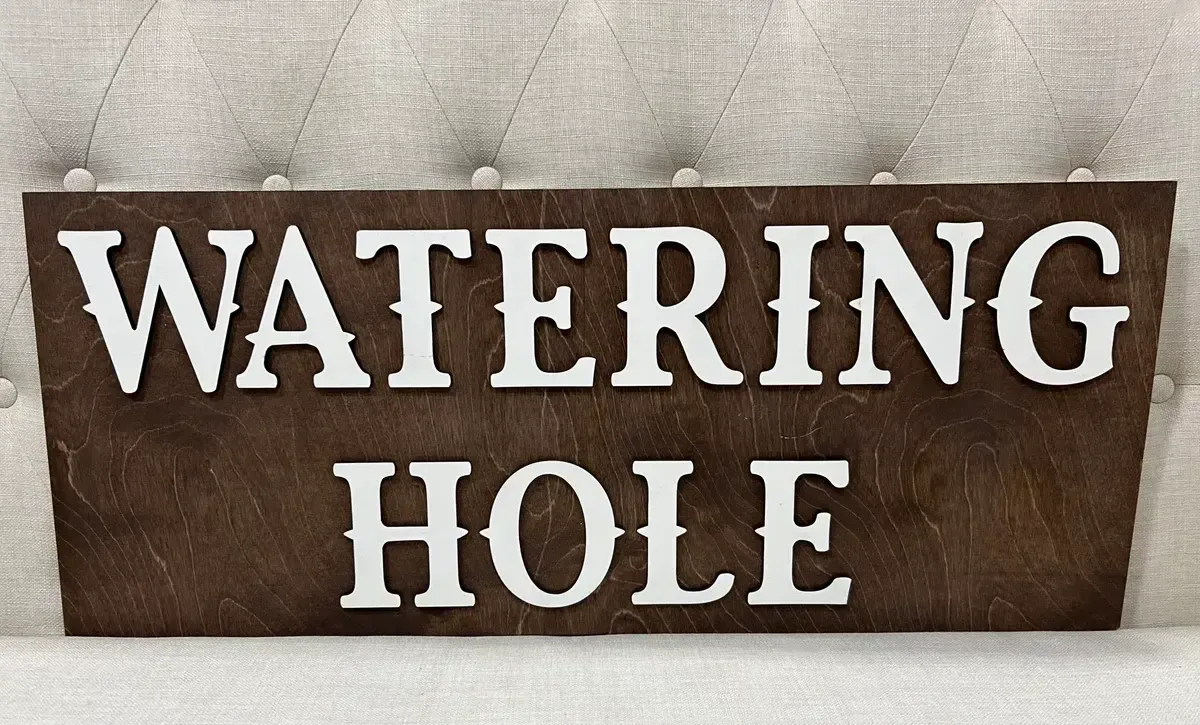 Watering hole sign