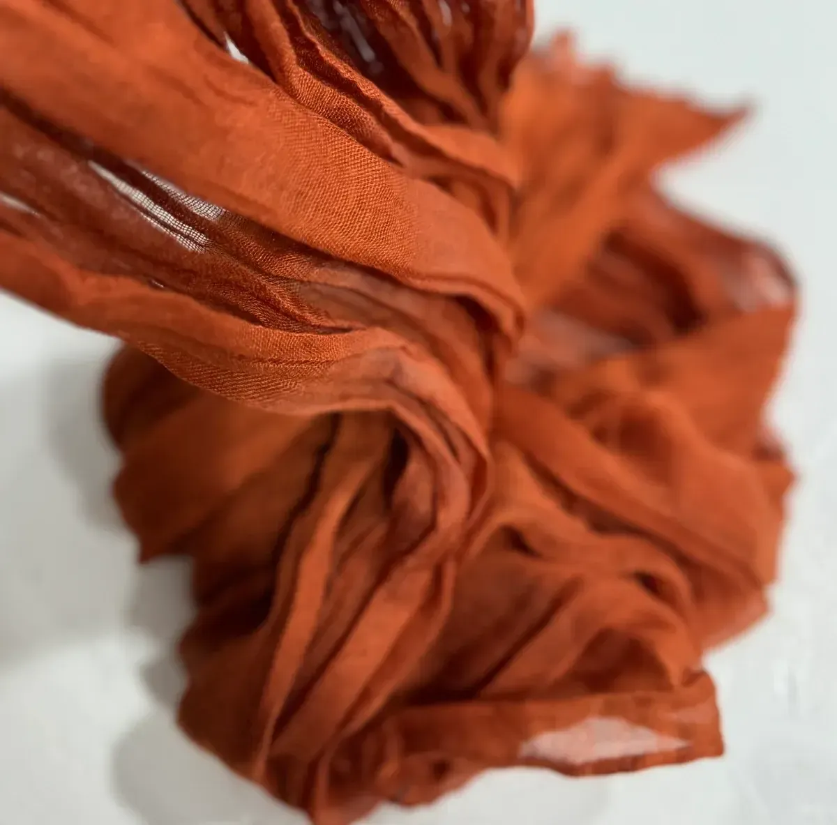 Terracotta gauze table runner