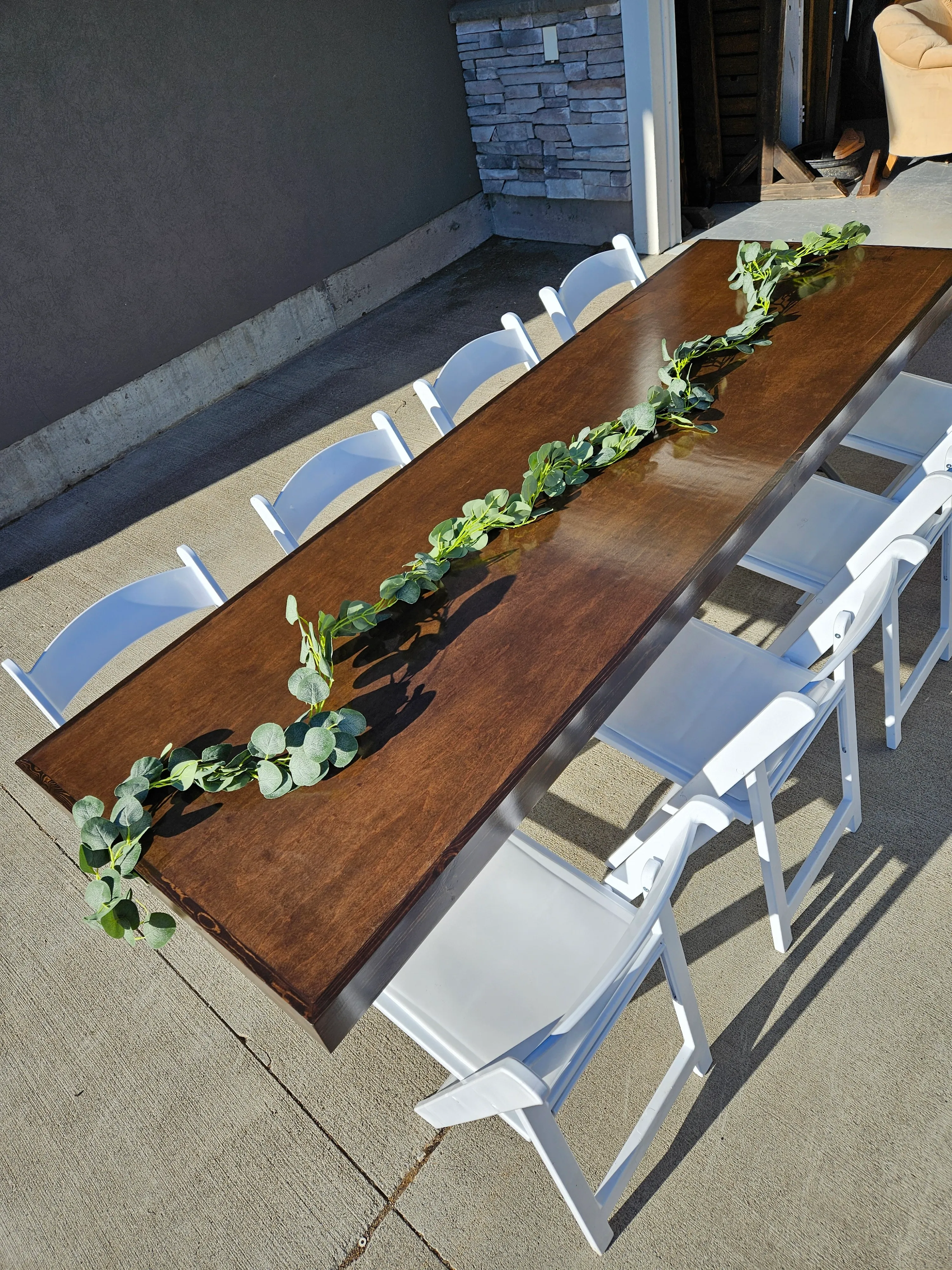 Wood table topper