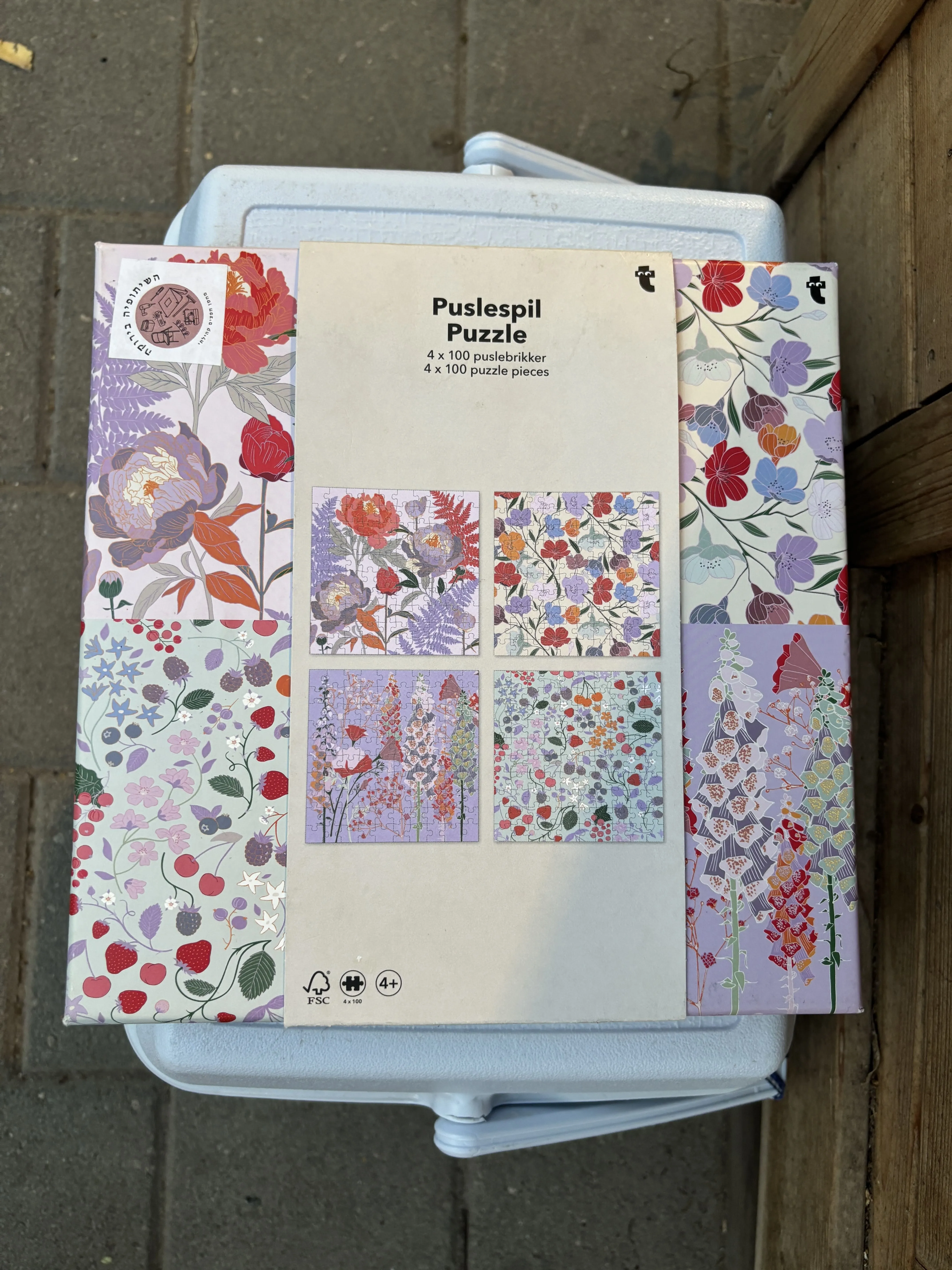 פאזל 100- רביעיה פרחים 