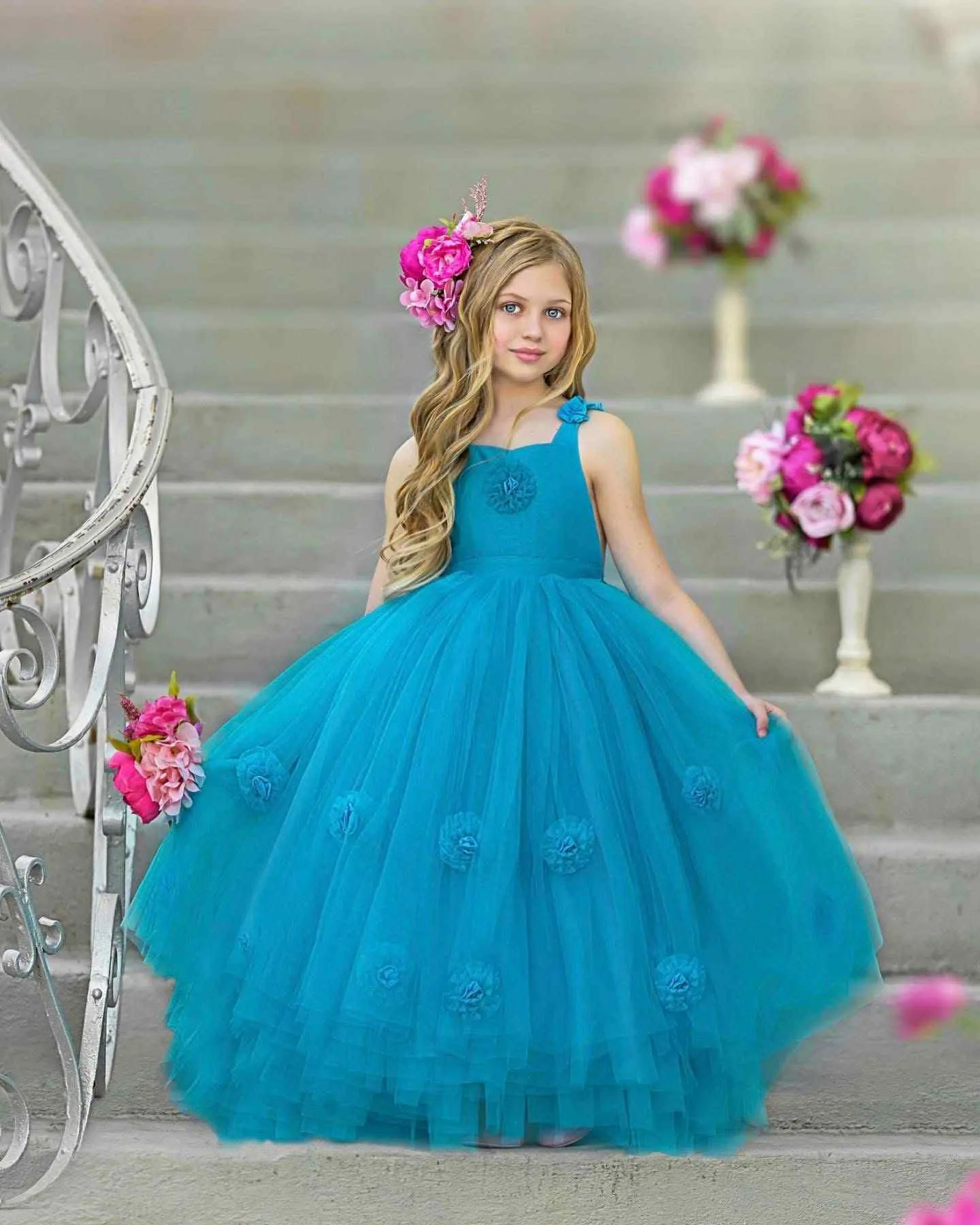 Turquoise Tulle Dollcake size 5- Angela Saavedra