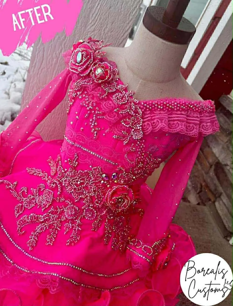 4/6 Hot Pink Glitz Dress - Fallon Hackett