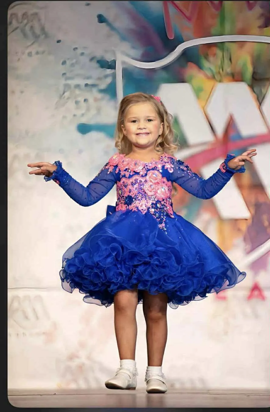 3/5 Royal Blue and Pink Glitzy Belle- Fallon Hackett