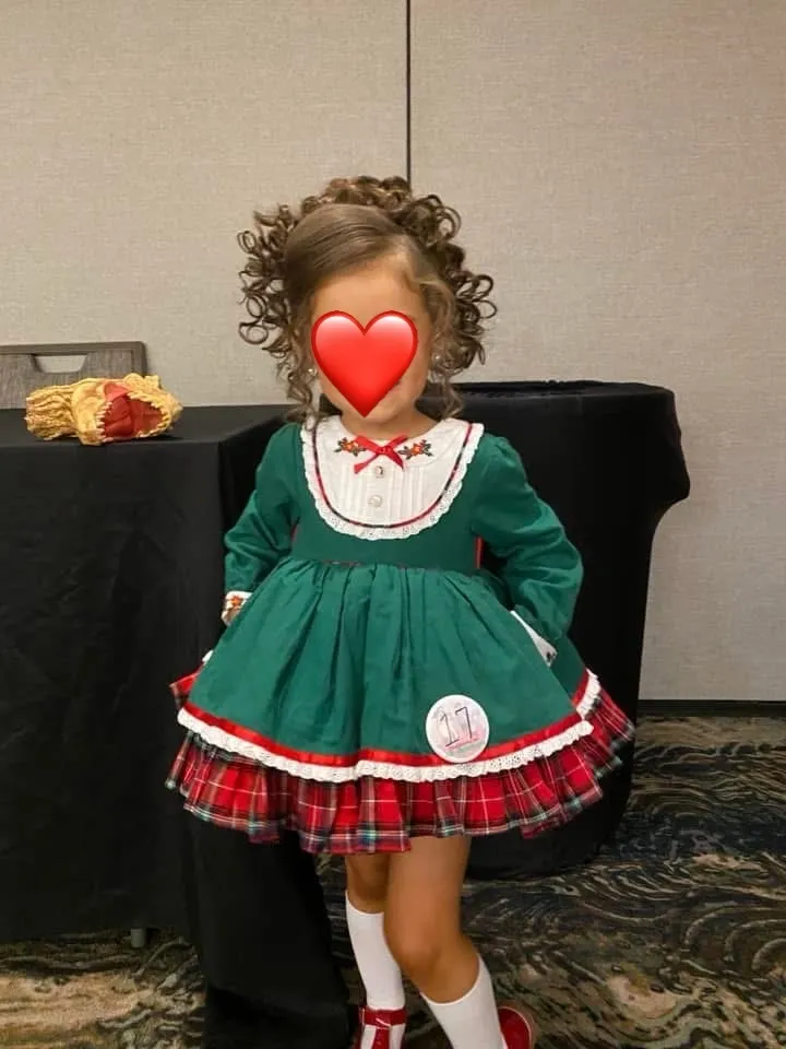 2T Green Christmas Casual Dress