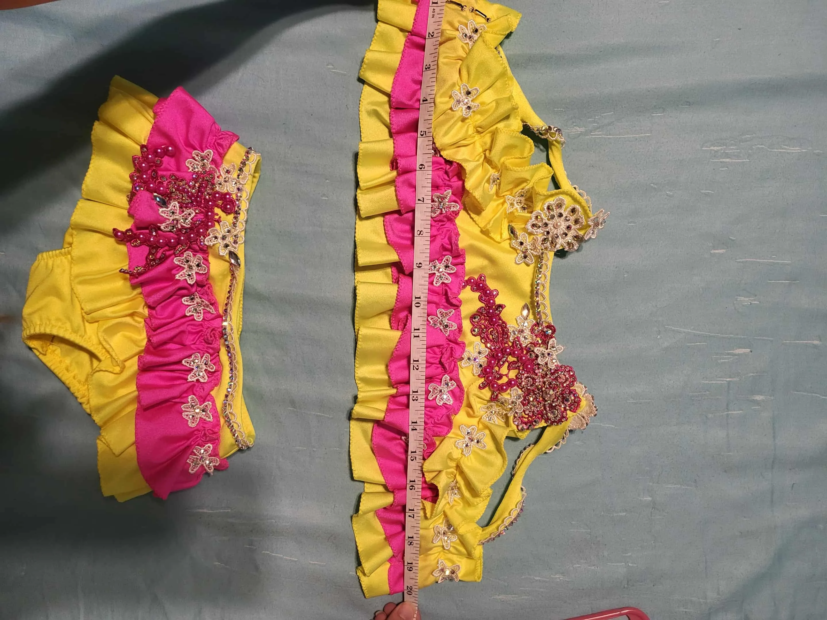 2/4 Pink and Yellow Glitz Swim- Jessica Walker