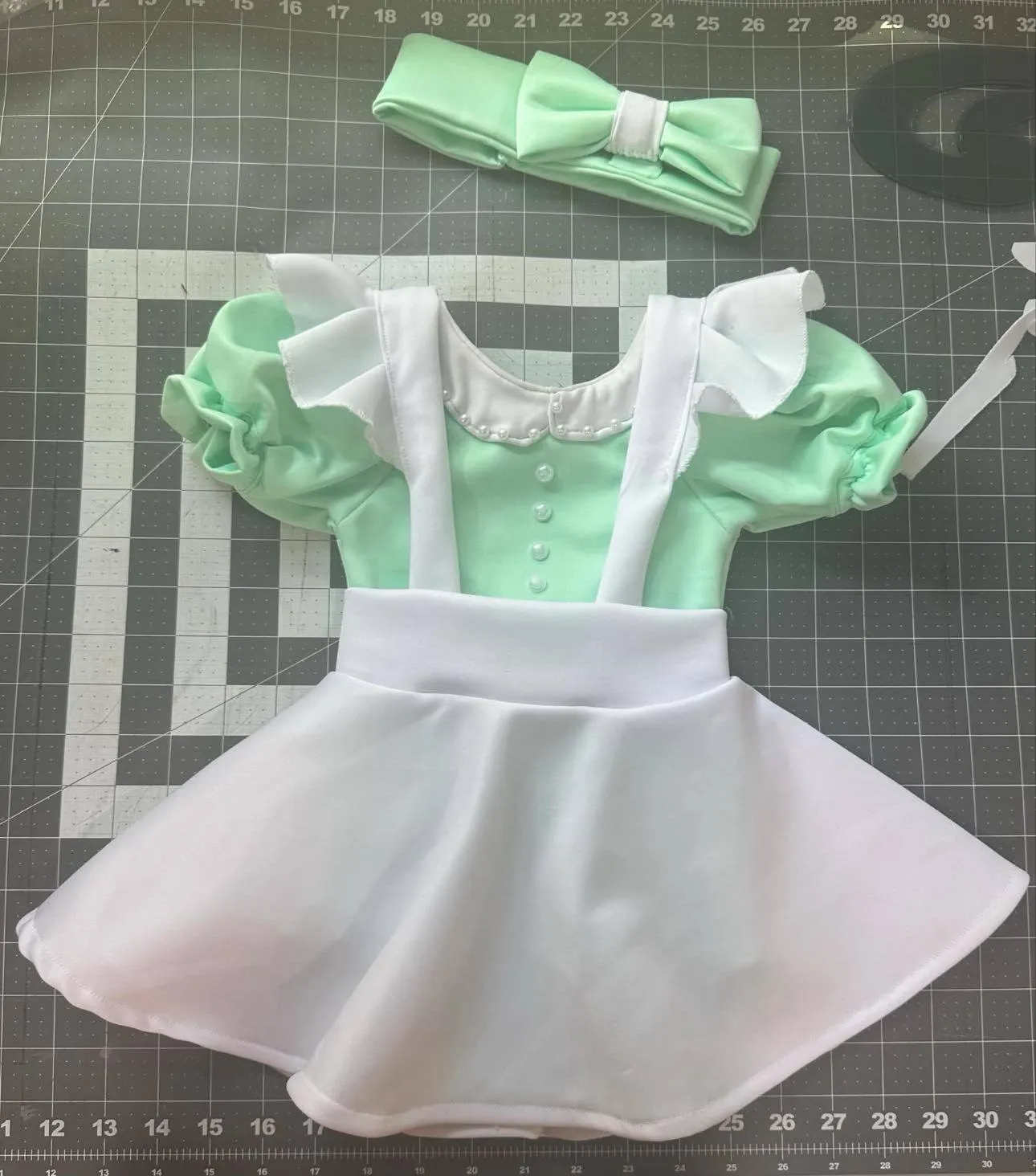 12/2 Mint and White Hannah Swim/Casual