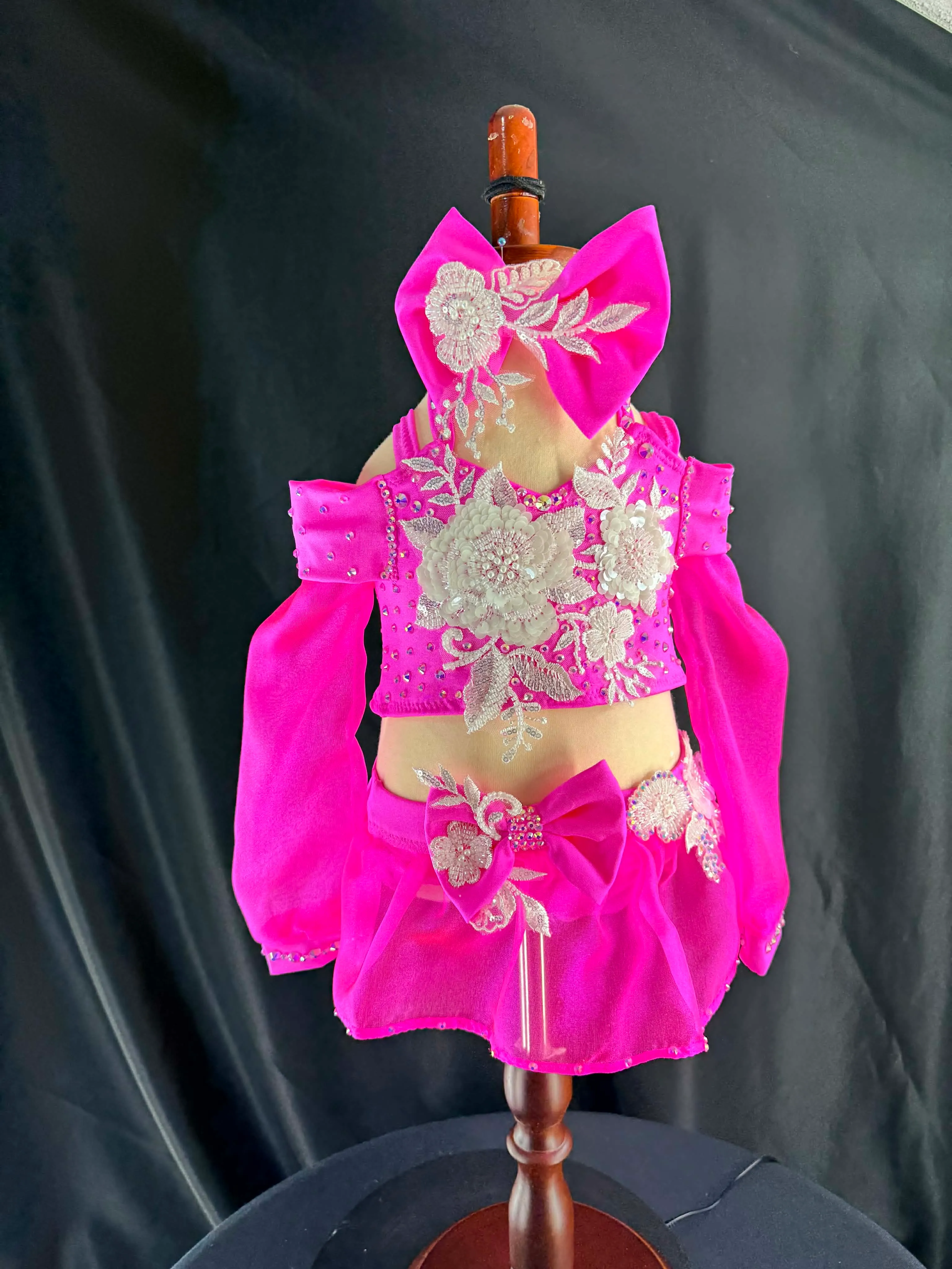 12/2 Hot Pink and White JMM Glitz Swim- Skye Moylan