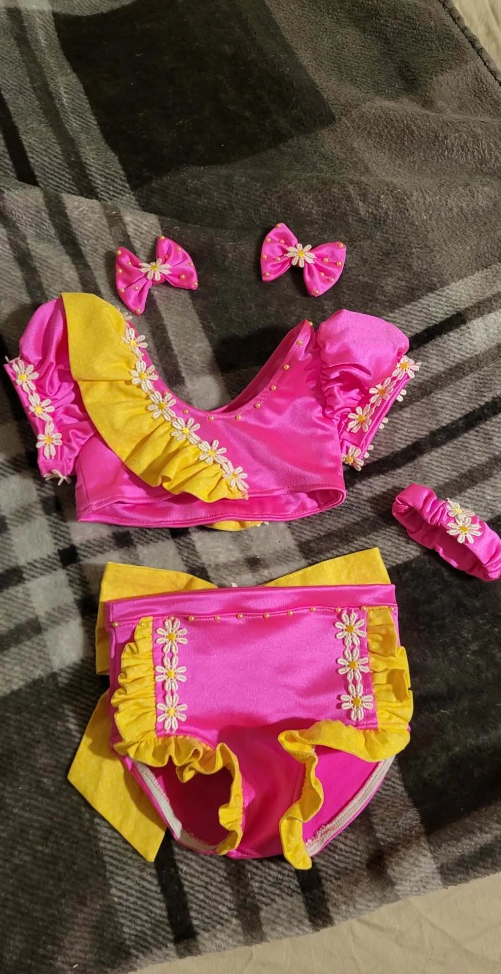 2/4 Pink and Yellow Glitz Swim- Jessica Walker