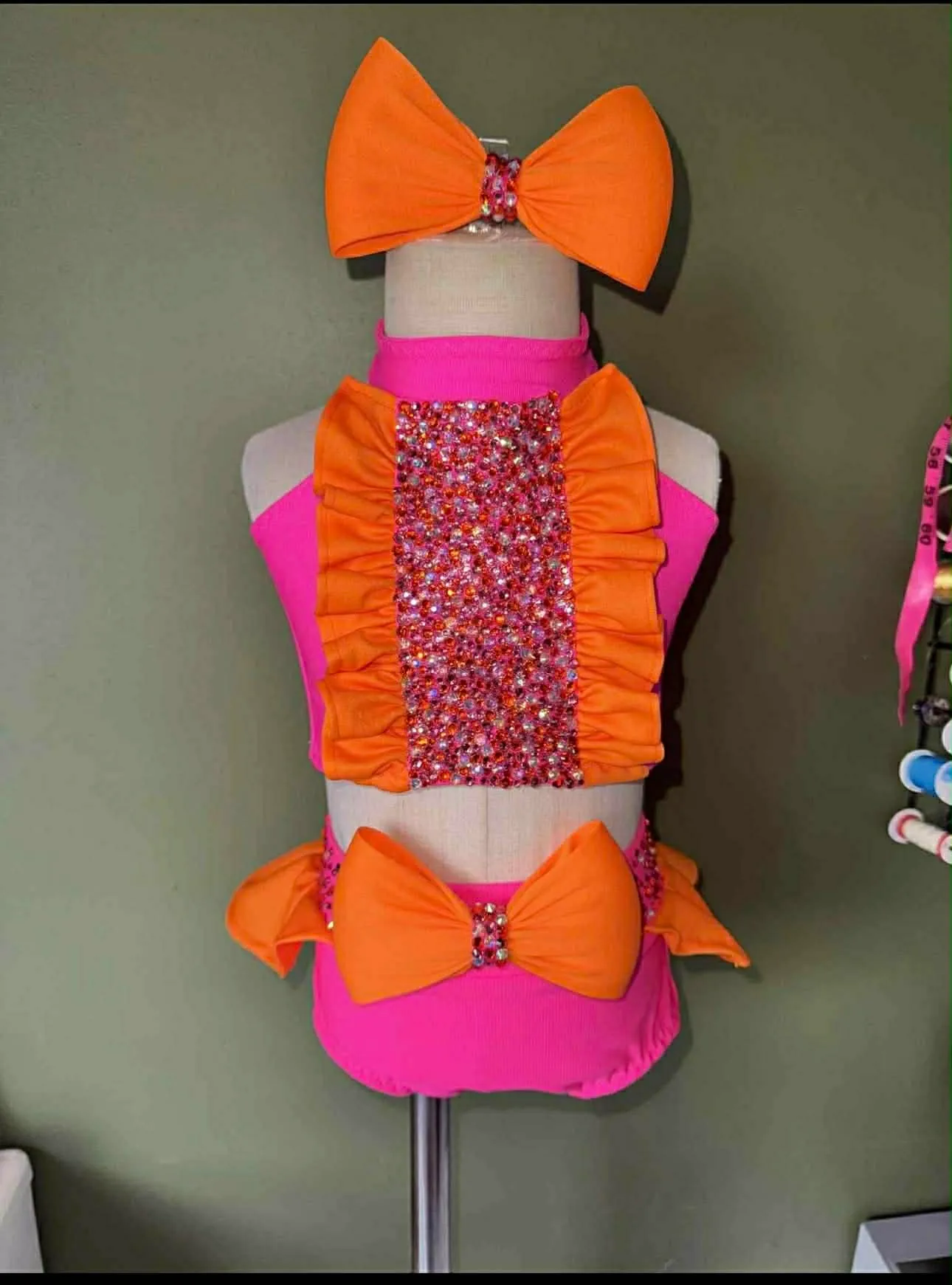 18/3 - 2/4 Ember Glitz Neon Orange and Pink Swim-  Morgan Boone