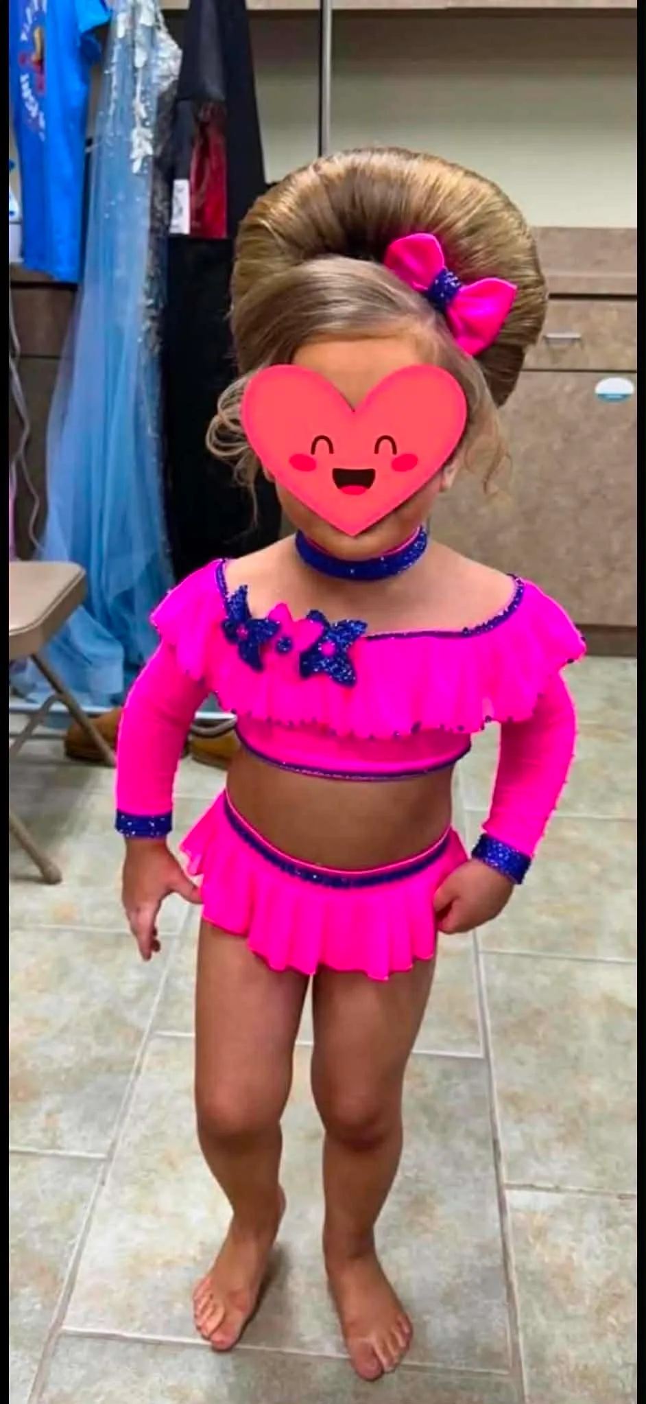 2/4 Hot Pink and Purple Ember Glitz Swim- Fallon Hackett