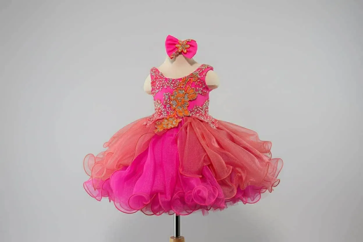 12/2 Pink and Orange Gemic Dress- Emily Rogers
