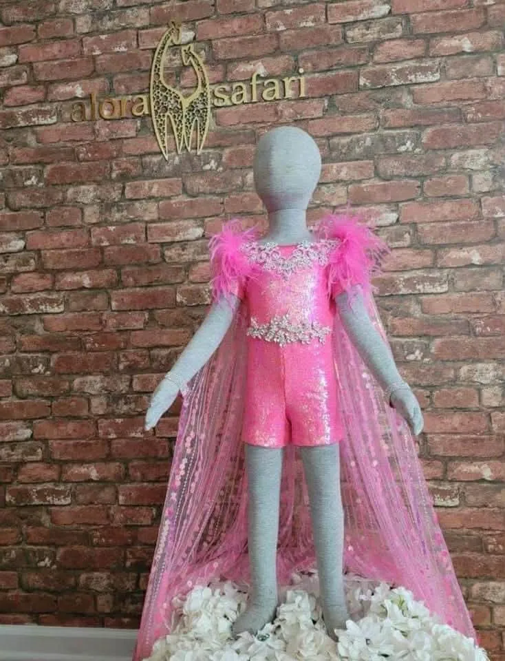 12/2 Alora Safari Pink Feather Fun Fashion- Anna Baker