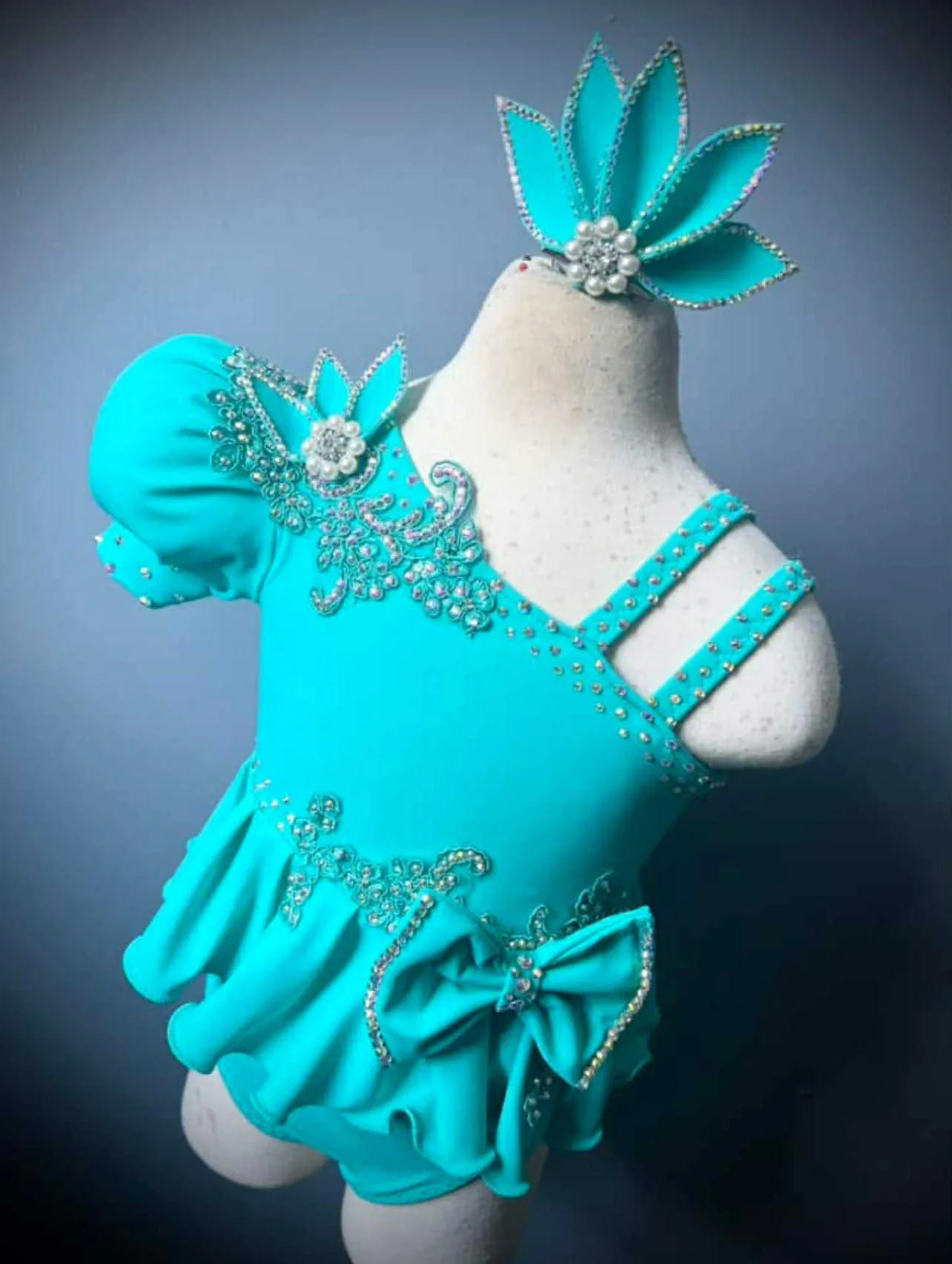 18/3 Turquoise Boo Bear Swim- Miranda Jo