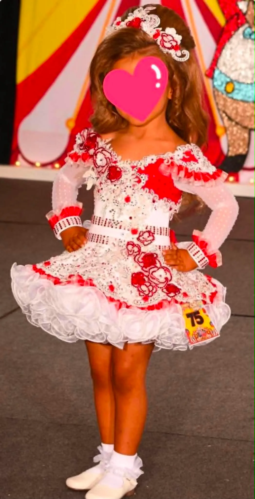 3/5 White and Red Cinderella Fashions - MB
